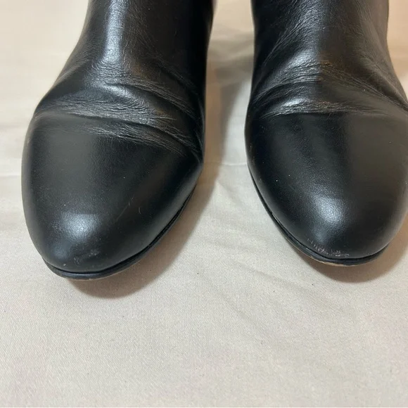 Womens‎ Black Knee High LeatherMan Made Heeled Boots Winter Size 7.5